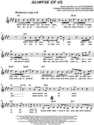 "Glimpse of Us" Sheet Music - 59 Arrangements Available Instantly ...