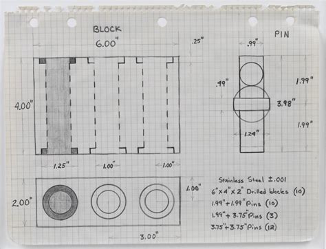 Lot - CARL ANDRE (AMERICAN, 1935-) BLOCK AND PIN, 1960 Graphite on graph paper: 8 x 10 in. (full ...