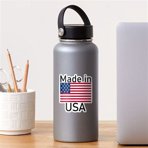 "Made in USA flag" Sticker for Sale by Hamed4U | Redbubble