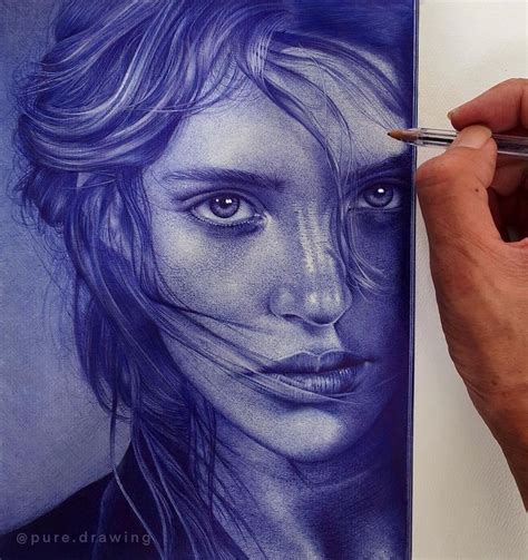 Realistic Ballpoint Pen Drawings Capture Every Detail Down to the Twinkle in People’s Eyes | Pen ...