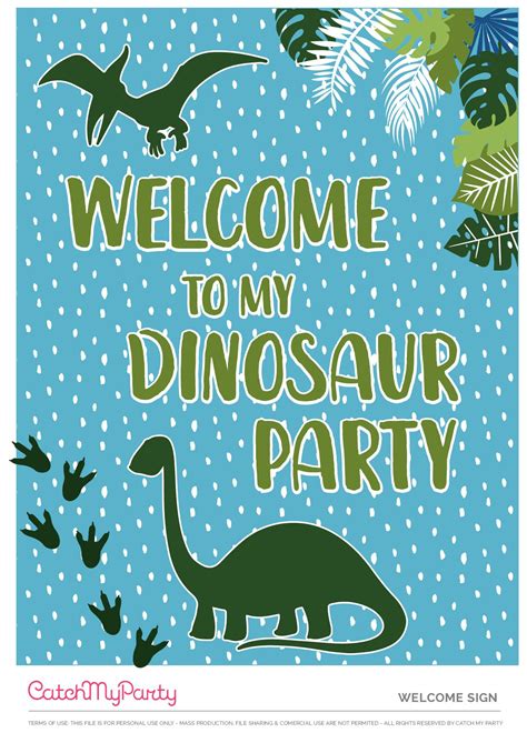 Dinosaur Party Decorations Printables - Printable Word Searches