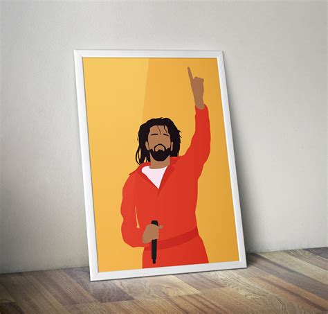 J. Cole Poster / J. Cole Print / J. Cole Art / Minimalist | Etsy