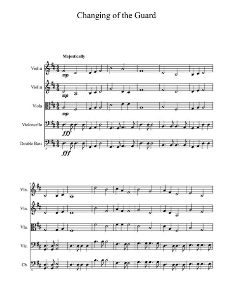 Changing of the Guard Sheet music for Violin, Viola (Mixed Trio) | Download and print in PDF or ...