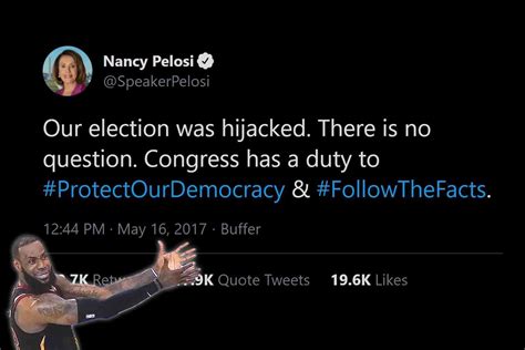 So why the heck didn't this 2017 tweet from Nancy Pelosi get her banned ...