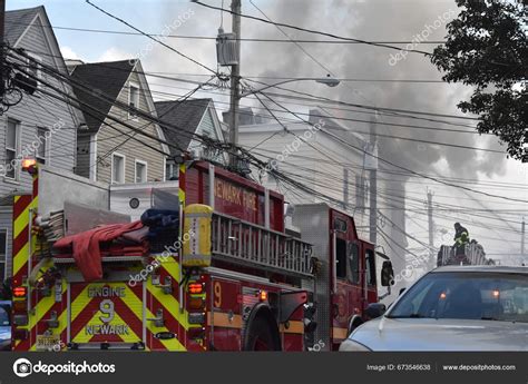 Two Alarm Fire Newark New Jersey August 2023 Newark New – Stock ...