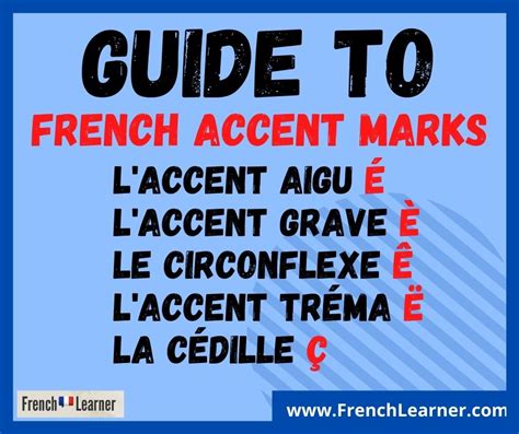 How To Read French Accent Marks And Sound Good