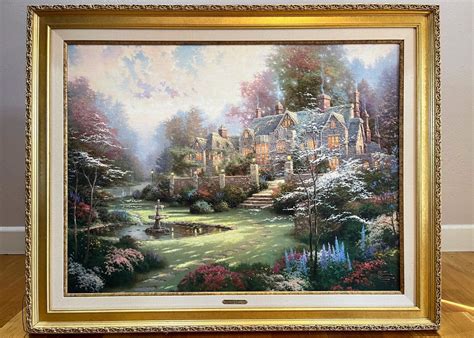 Thomas Kinkade Canvas Gardens Beyond Spring Gate III, 30X40 Artist Proof, Framed | #4605326517