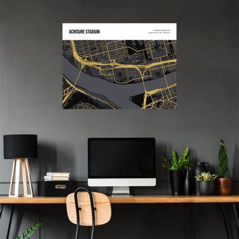 Pittsburgh Steelers Stadium Poster - Street Map - Custom Design by You