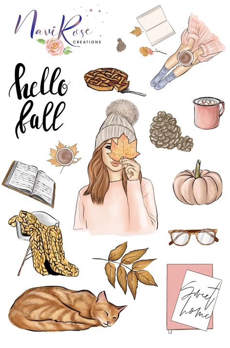 Fall Planner sticker pack-seasonal stickers Journaling | Etsy ...