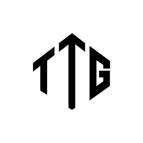 TTG letter logo design with polygon shape. TTG polygon and cube shape ...