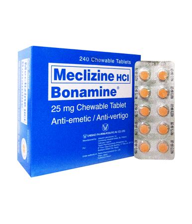 Bonamine 25mg Chewable 1 Tablet - St. Joseph Drug - Online Store