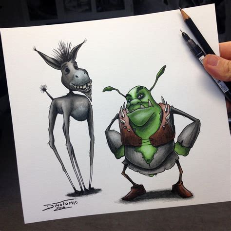 Creepyfied Shrek Drawing by AtomiccircuS on DeviantArt