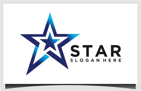 Premium Vector | Blue star logo design template