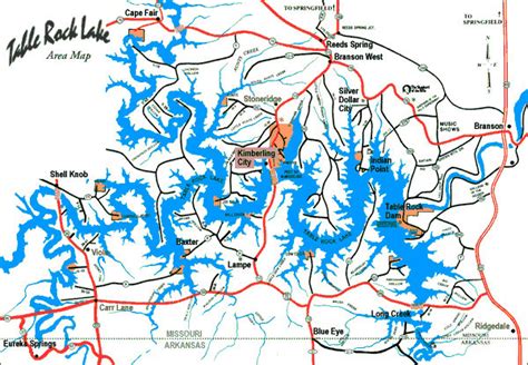 Table Rock Lake Depth Map - Draw A Topographic Map