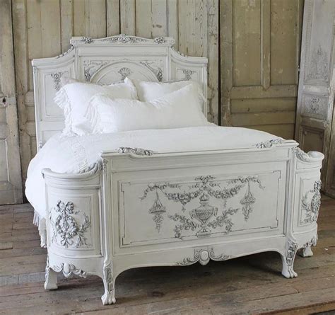 Antique French Queen Bed with Rose Carvings from Full Bloom Cottage #FrenchCountryBedroom ...