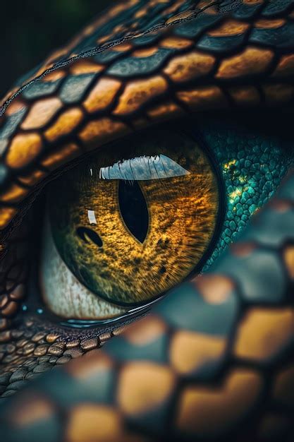 Premium Photo | Macro photography of anaconda snake eye