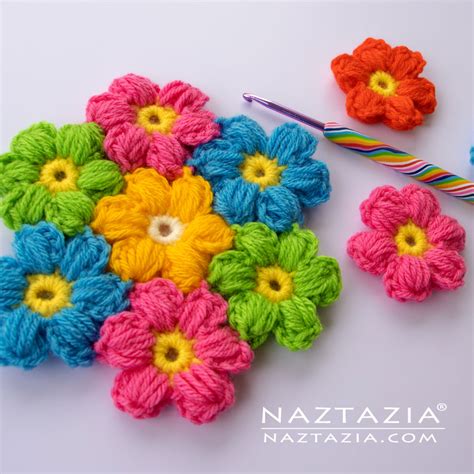 Crochet Easy Puff Flower - Naztazia