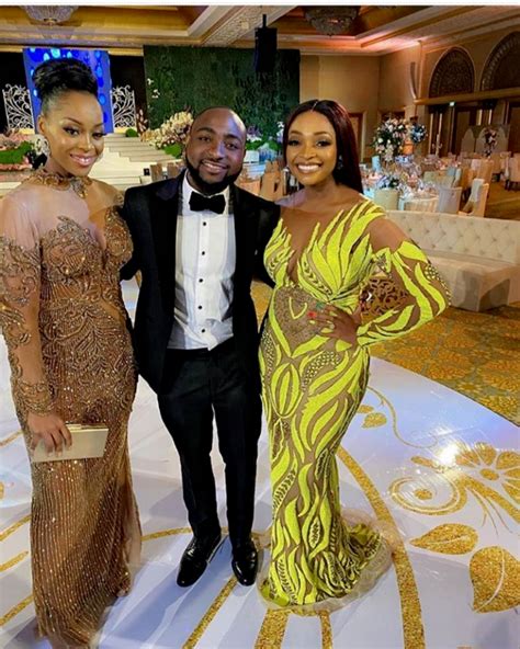 Davido And His Sisters Amazing Look To Their Brother's Wedding - JustNaija