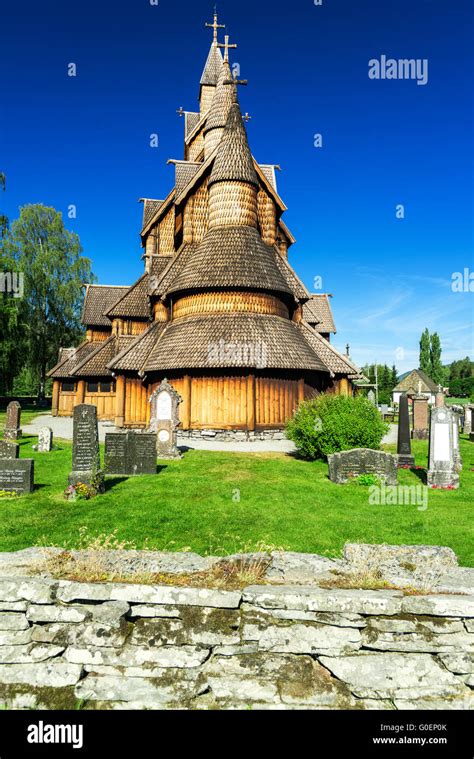 Stave Church at Heddal Stock Photo - Alamy