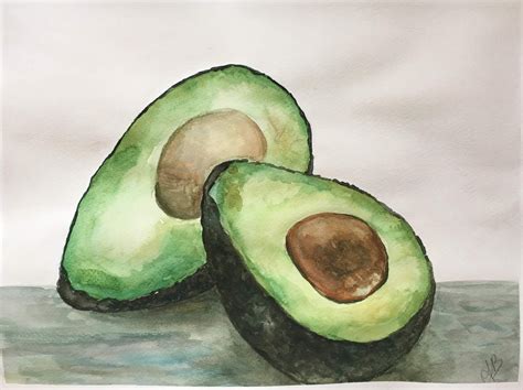 Art Room Britt: Watercolor Avocados (Greens Study) - Adult Class