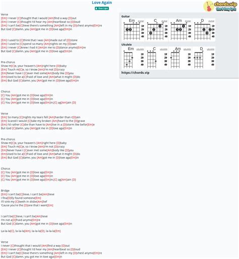 Chord: Love Again - Dua Lipa - tab, song lyric, sheet, guitar, ukulele ...