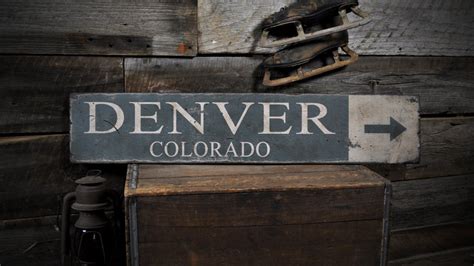 Denver Colorado Custom City Sign Colorado Decoration Denver | Etsy