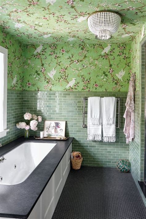 Best Bathroom Wallpaper Ideas - 22 Beautiful Bathroom Wall Coverings