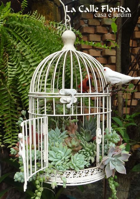 18 Beautiful Garden Decor Ideas with Birdcage Planters - Style Motivation