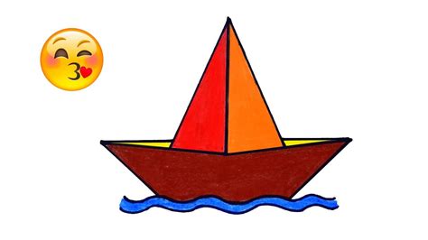 How to Draw a Boat for Kids | Boat Drawing Step by Step - YouTube