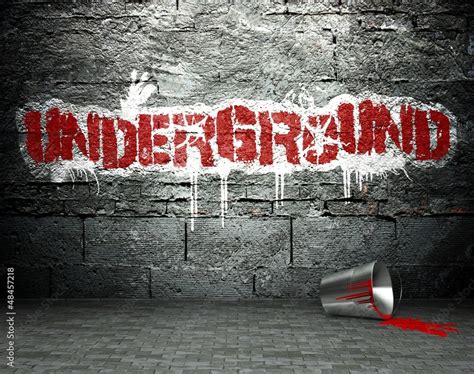 Graffiti wall with underground, street background Stock Photo | Adobe Stock