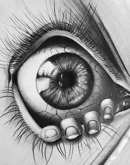 Creepy Eyeball Drawing Photo - Drawing Skill