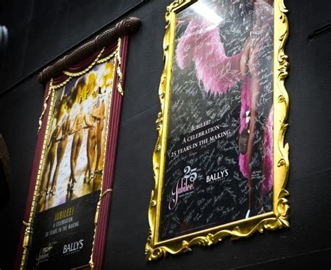 Sign and framed poster of milestone history of Jubilee is seen at Bally‘s, 3645 South Las Vegas ...