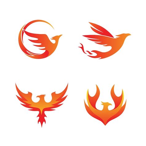 Premium Vector | Phoenix fire set collection logo vector