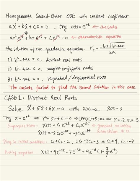 Homogeneous Linear Differential Equations - KZHU.ai 🚀