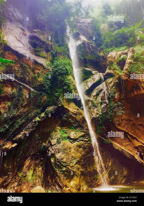 Waterfall in The jungle Stock Photo - Alamy