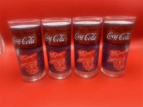 VINTAGE COCA COLA Mcdonald's Denim Collection Drinking Glasses Lot Of (4) $24.00 - PicClick