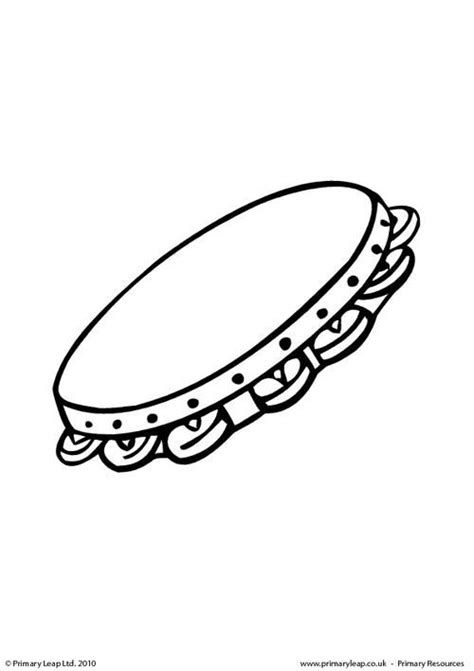 Tambourine Coloring Page - Freeda Qualls' Coloring Pages