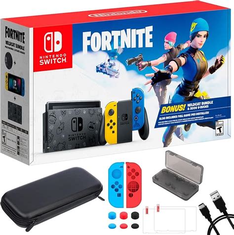 Amazon.com: Nintendo Switch Fort nite Wildcat Edition with Yellow and ...