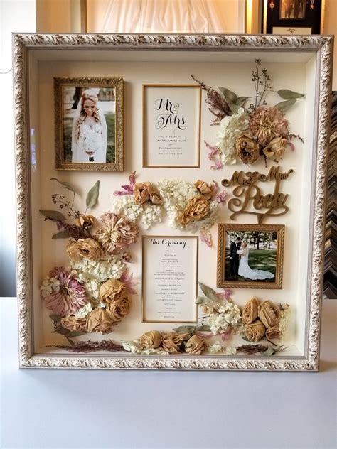 Wedding Shadowbox - Broadway Gallery | Bouquet shadow box, Wedding ...