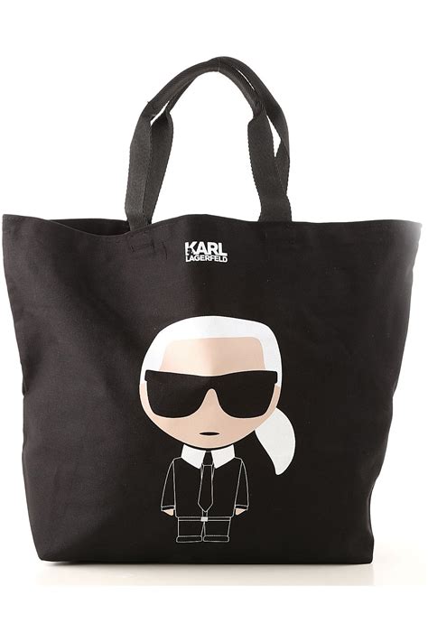 Karl Lagerfeld Canvas Handbags in Black - Lyst