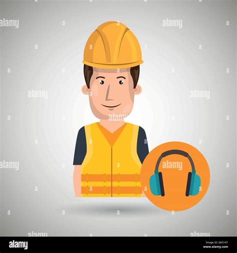 man worker protection tools icon Stock Vector Image & Art - Alamy