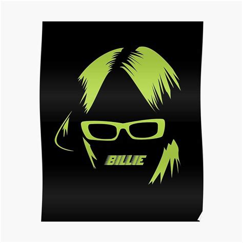 Billie Eilish But Just The Green – Poster - Canvas Print - Wooden ...