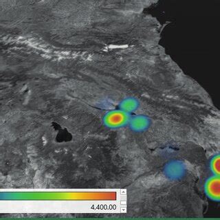 Heatmap of the survey results created by MS Excel's 3D Map function.... | Download Scientific ...