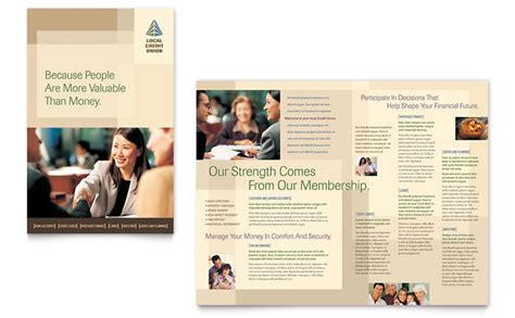 Credit Union & Bank Brochure Template Design