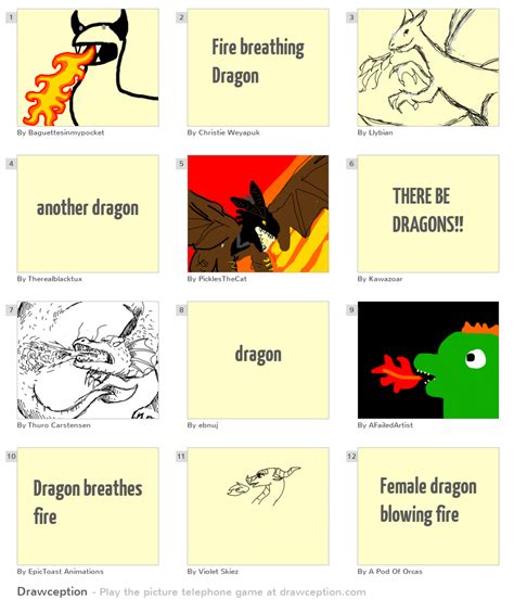 Fire breathing Dragon - Drawception