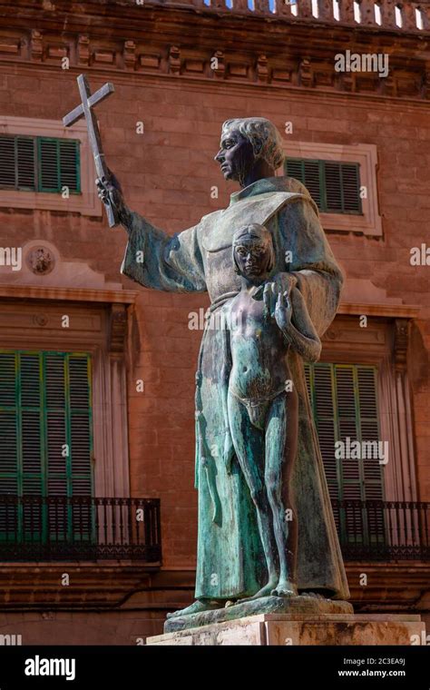 Statue of Junipero Serra, Palma, Mallorca, Spain Stock Photo - Alamy