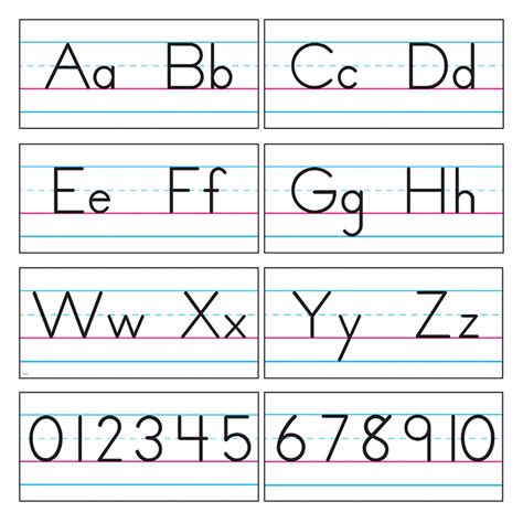 Basic Alphabet Zaner-Bloser Manuscript Bulletin Board Set | Fruugo FR