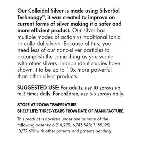 Colloidal Silver Spray – Just Ingredients