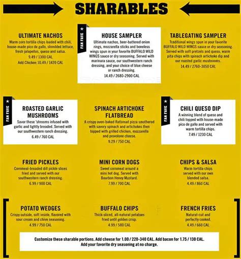 Buffalo Wild Wings Menu, Menu for Buffalo Wild Wings, Bay Shore, Long ...