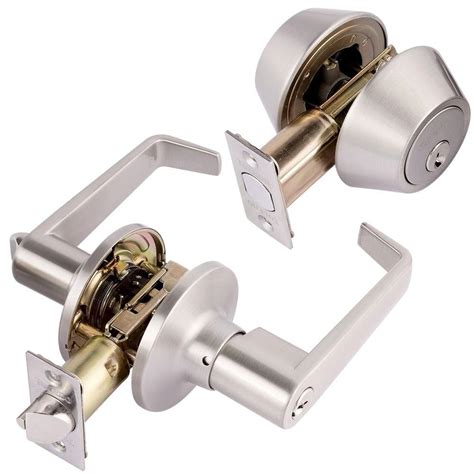 Toledo Fine Locks Double Cylinder Satin Nickel Keyed Entry Combination ...